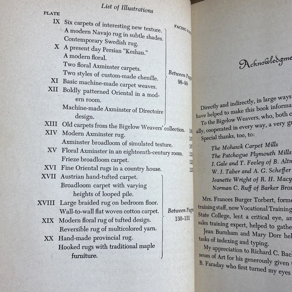 The Rug and Carpet‎ Book  by Mildred Jackson O'Brien  HB  1946. First Printing